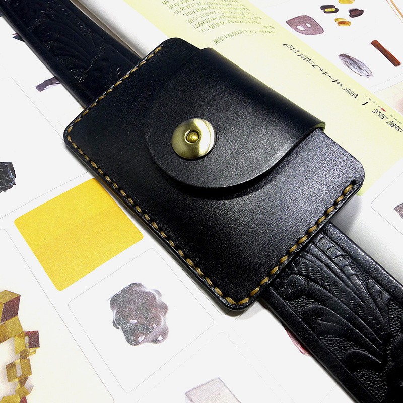 Leather Wallet Men - Blongk 남녀공용 초박형 허리 가방, 정품