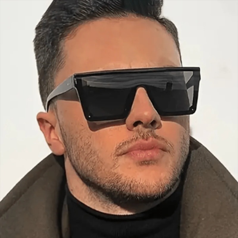 Designer Sunglasses - 세련된 디자인의 오버사이즈 사각형 선글라스, 여성용
