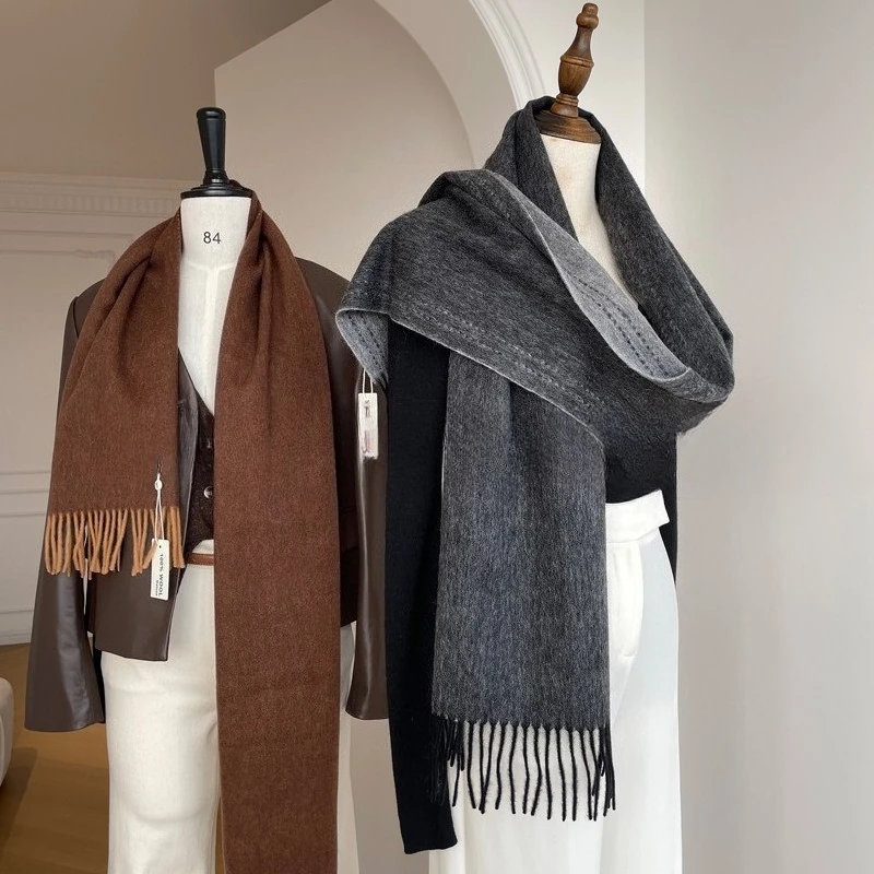 Cashmere Scarf - 고품질 호주산 100% 순수 양모 스카프,