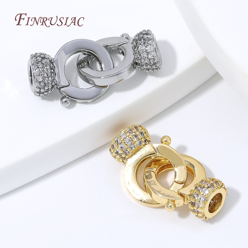 Gold Plated Jewelry - 18K 금도금 황동 주얼리 클라스프 커넥터,
