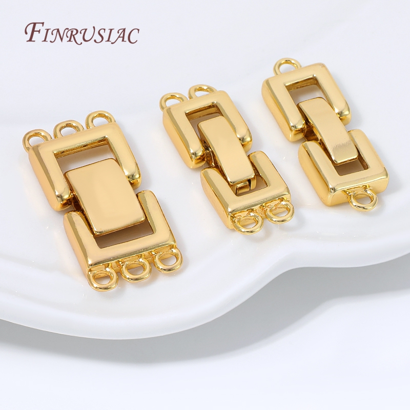 Gold Plated Jewelry - 18K 금도금 멀티 스트랜드 클래스프 커넥터