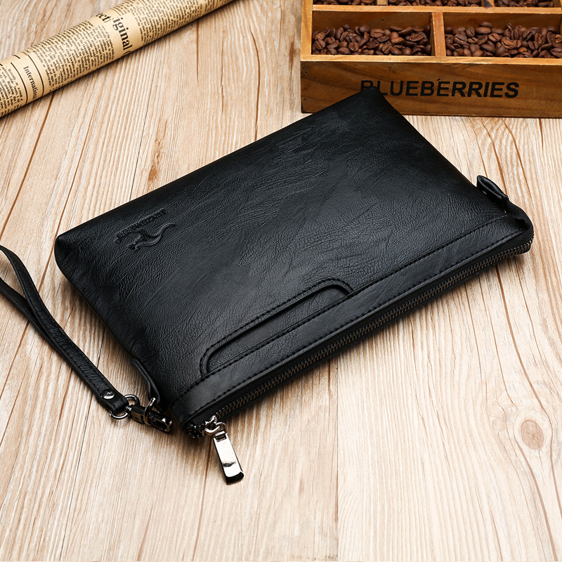Leather Wallet Men - 브랜드 디자인 남성용 봉투형 클러치 백