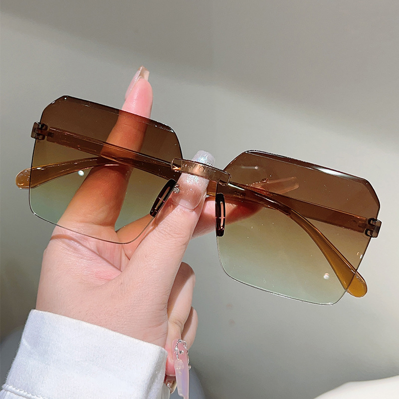 뉴 빈티지 프레임리스 선글라스 패션 PC 프레임 선글라 - Designer Sunglasses 리뷰 및 가격