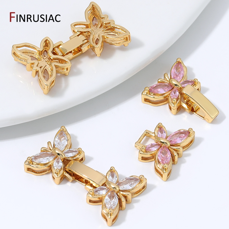 18K 금도금 황동 마르퀴즈 지르콘 나비 모양 연결 클 - Gold Plated Jewelry 리뷰 및 가격