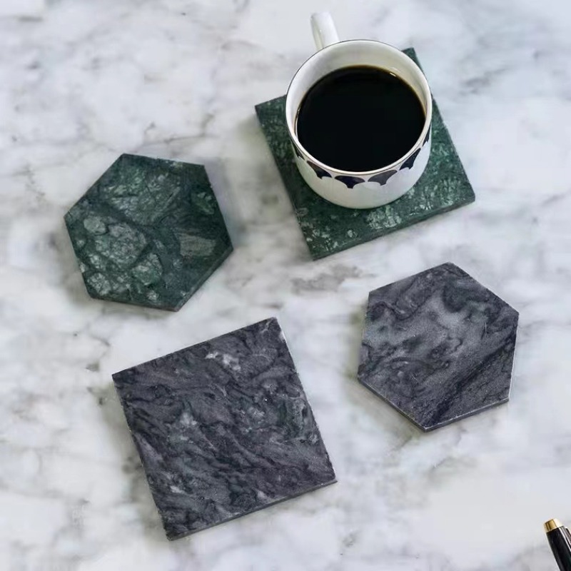 1PCS 대리석 컵 받침 라운드 미끄럼 방지 및 고온  - Marble Coaster Set 리뷰 및 가격
