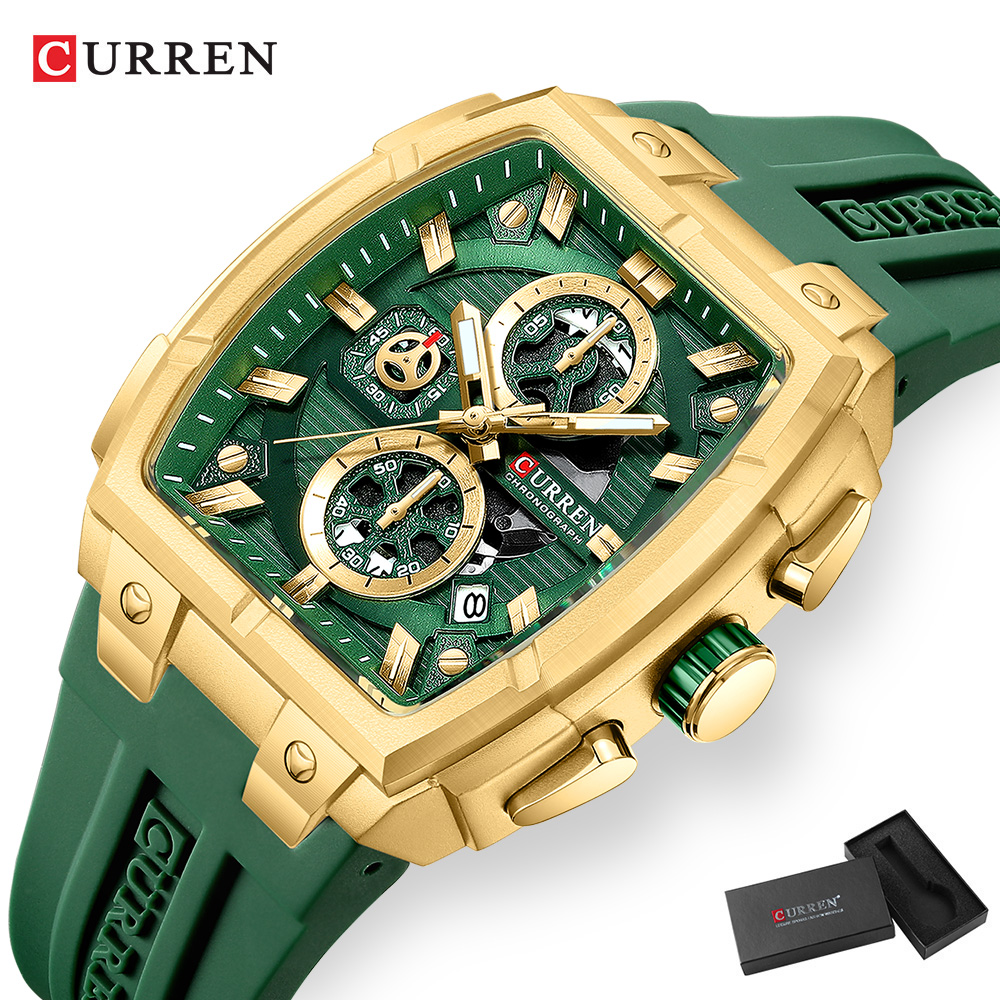 CURREN 남성용 럭셔리 빈티지 시계, 실리콘 스트랩 - Luxury Watch Men 리뷰 및 가격