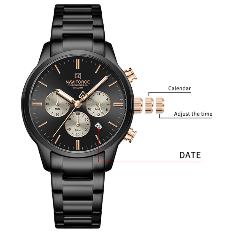 NAVIFORCE 남성용 쿼츠 크로노그래프 시계 방수  - Luxury Watch Men 리뷰 및 가격