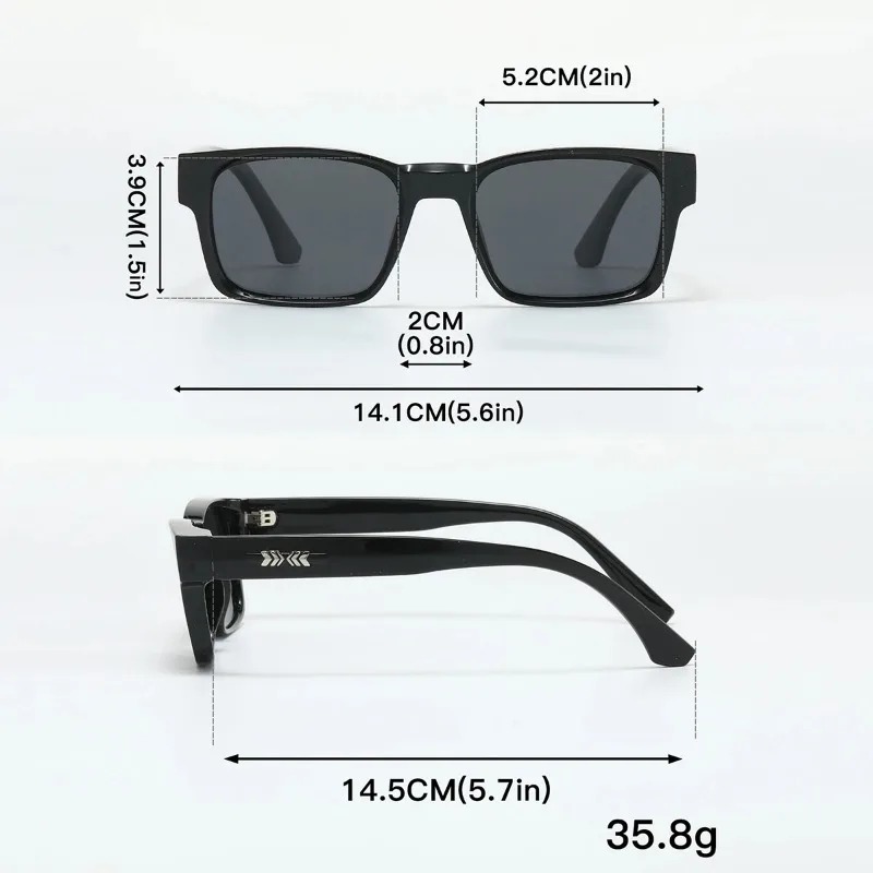 고품질 남성용 사각 편광 선글라스, 메탈 코어 선글라스 - Sunglasses Uv400 리뷰 및 가격