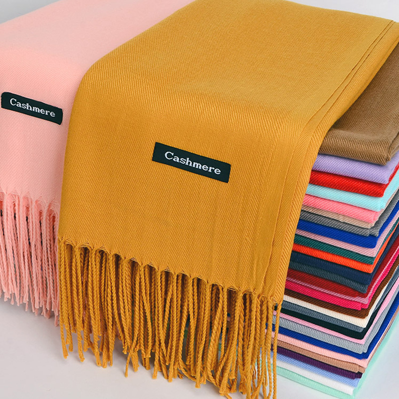 다목적 모조 캐시미어 스카프 닦았 단색 두꺼운 스카프  - Cashmere Scarf 리뷰 및 가격