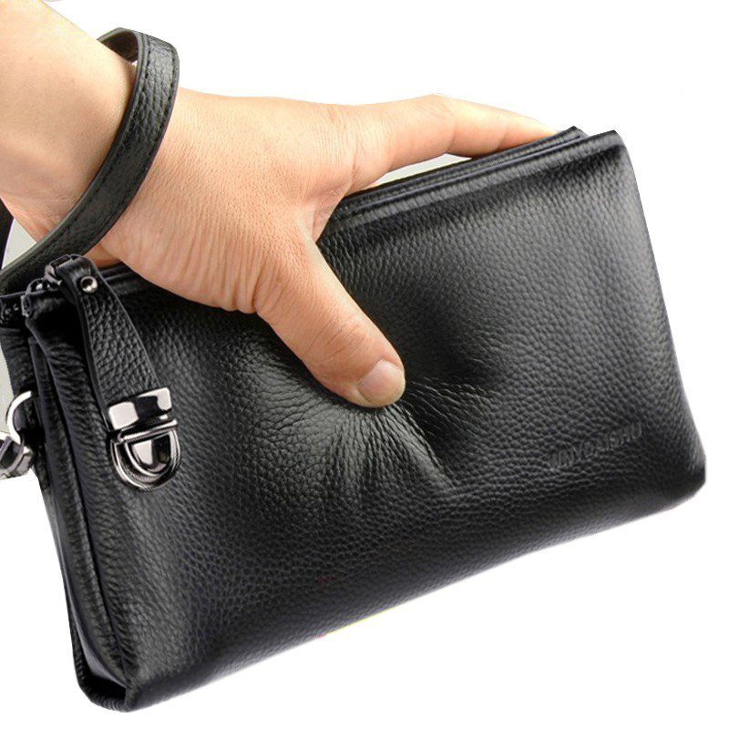 2025 핸드백 남자 진짜 소 가죽 한국어 잠금 클러치 - Leather Wallet Men 리뷰 및 가격