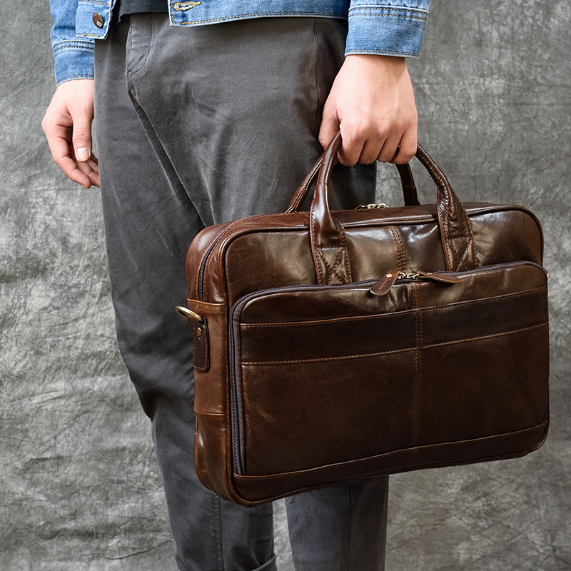 남성용 럭셔리 정품 가죽 핸드백, 여행 서류 가방, 남 - Leather Briefcase 리뷰 및 가격