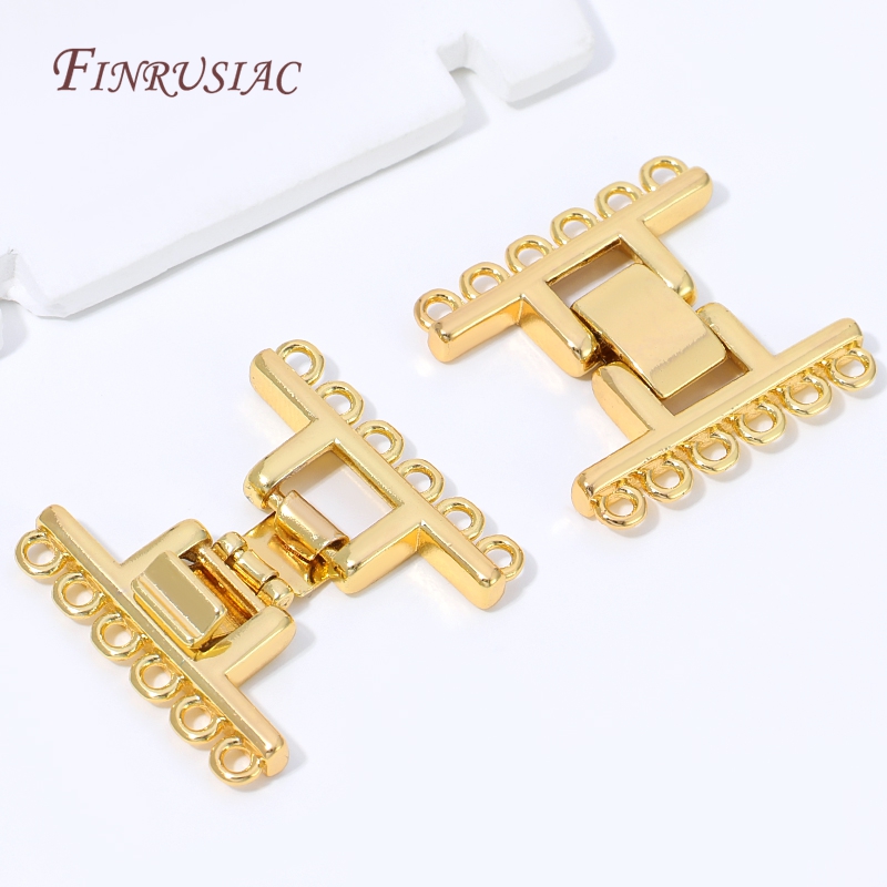 18K 금도금 멀티 스트랜드 클래스프 커넥터 직사각형  - Gold Plated Jewelry 리뷰 및 가격