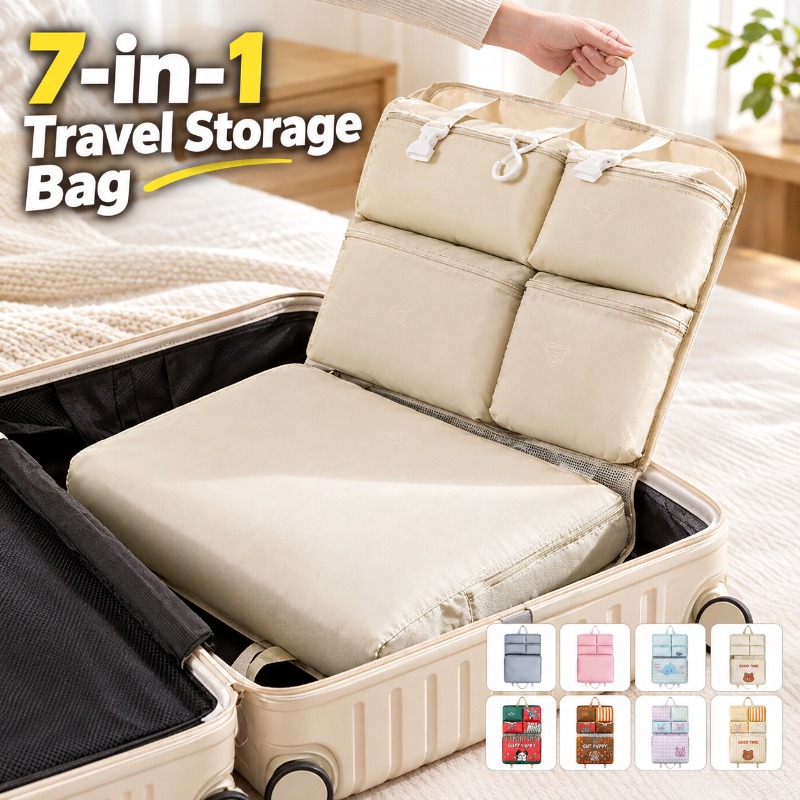 7가지 기능이 있는 여행용 수납 가방, 휴대 가능한 옷 - Travel Luggage Set 리뷰 및 가격